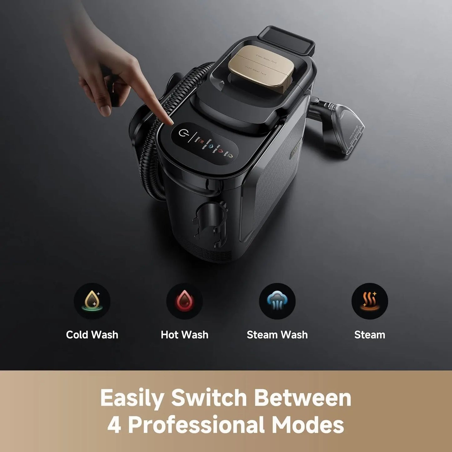 【New Arrival】Dreame N20 Steam Portable Carpet Cleaner with Steam & Hot Water Wash, Upholstery Cleaner Machine with Auto-Mix Solution, 17Kpa Powerful Suction, Spot Cleaner for Carpet, Couch, Furniture, Pets, Cars
