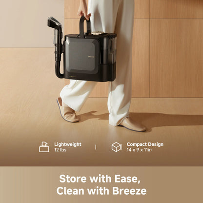 【New Arrival】Dreame N20 Steam Portable Carpet Cleaner with Steam & Hot Water Wash, Upholstery Cleaner Machine with Auto-Mix Solution, 17Kpa Powerful Suction, Spot Cleaner for Carpet, Couch, Furniture, Pets, Cars